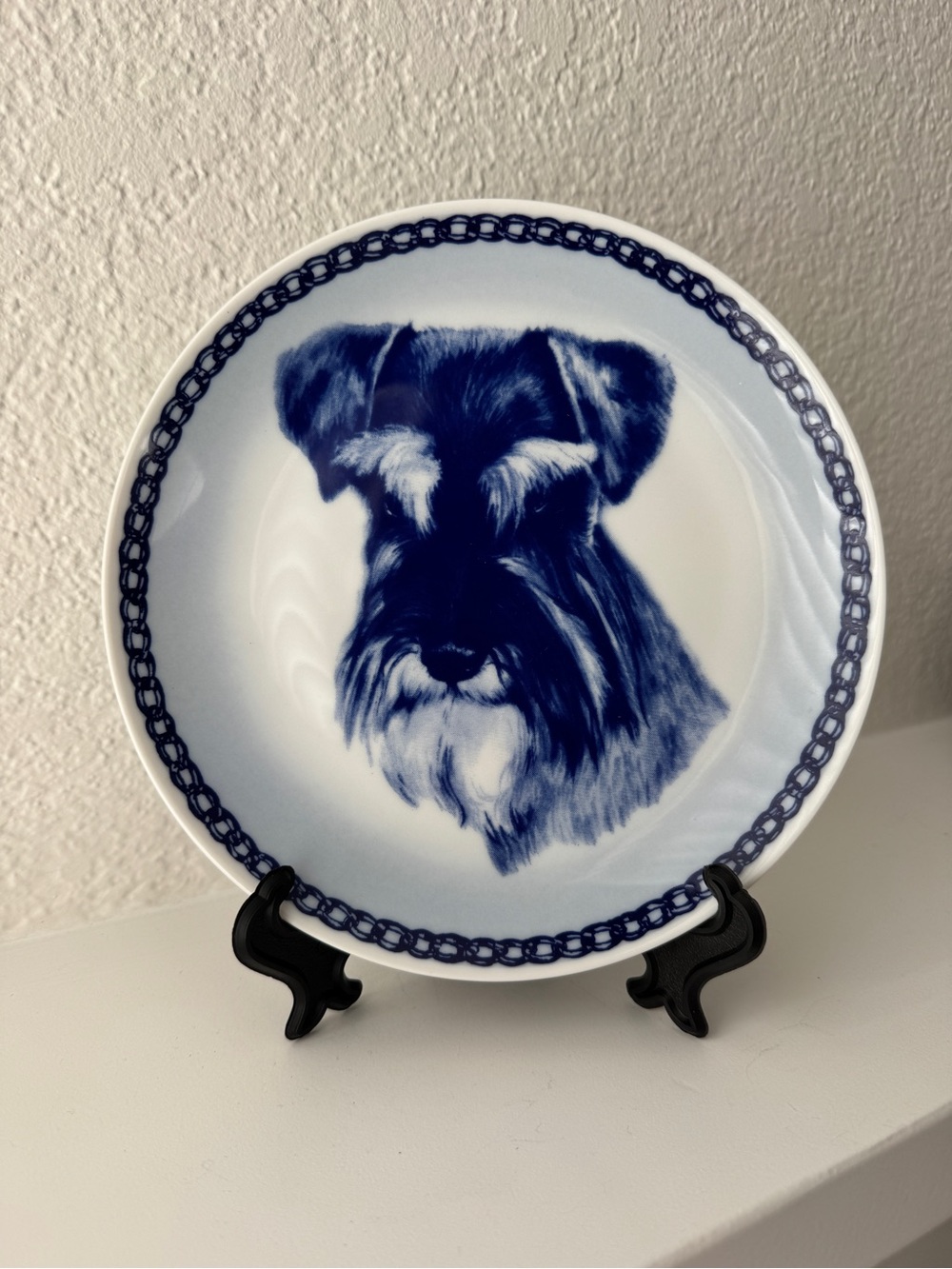 Vintage Lekven Design Schnauzer Dog Collector
Plate - Made in Denmark 1999-2000